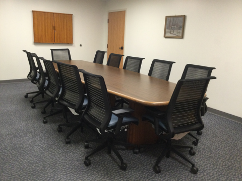 Meeting room with conference table