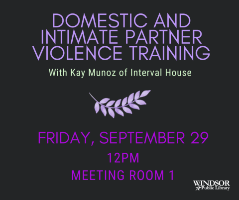 Domestic and Intimate Partner Violence Training 