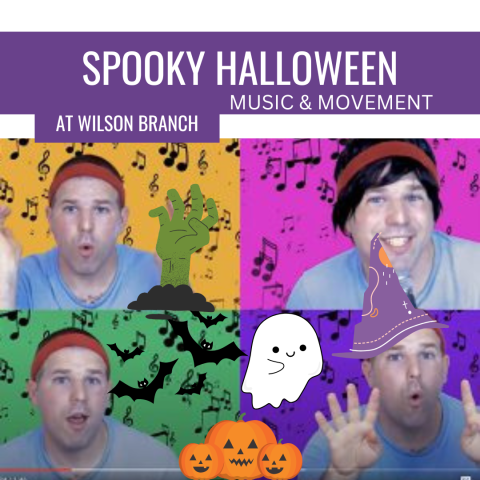 IMAGE of mr matt with pumpkins, ghosts, and other halloween inspired graphics