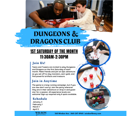 Dungeons and dragons club for teens