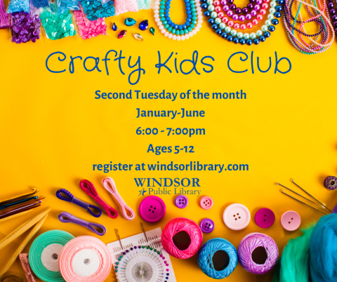 Crafty Kids Club for ages 5 to 12