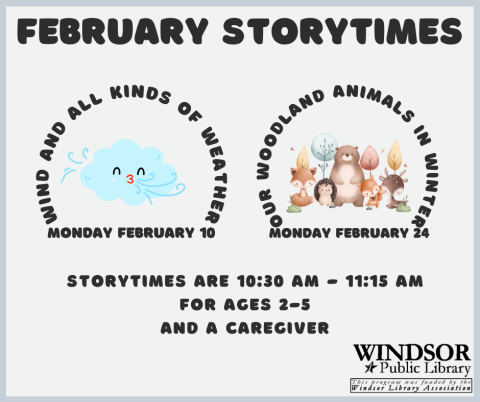 February story times for ages 2-5