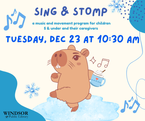 Special Winter Sing and Stomp Tuesday, Dec 23rd at 10:30 AM