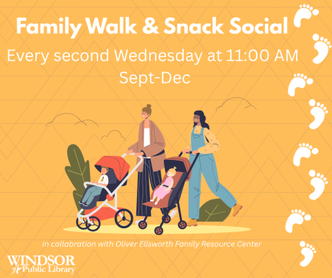 Family Walk & Snack Social Every second Wednesday at 11:00 AM Sept-Dec