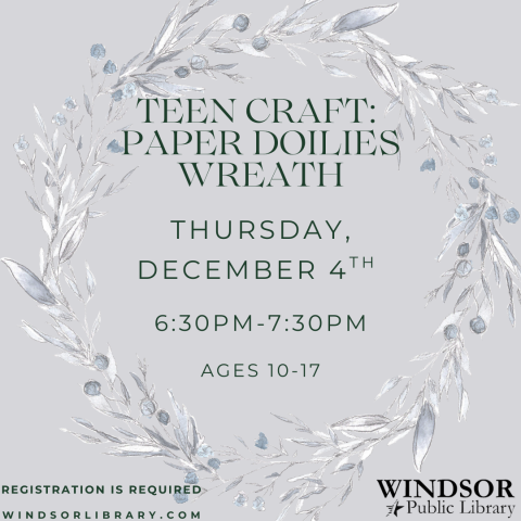Teen Craft: Paper Doilies Wreath