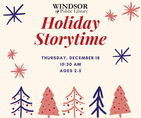 pine trees and snowflakes