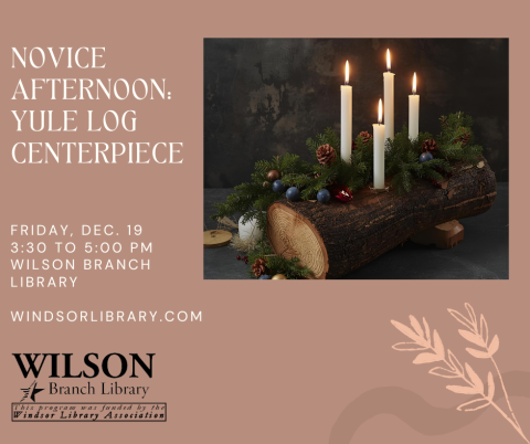 yule log with candles