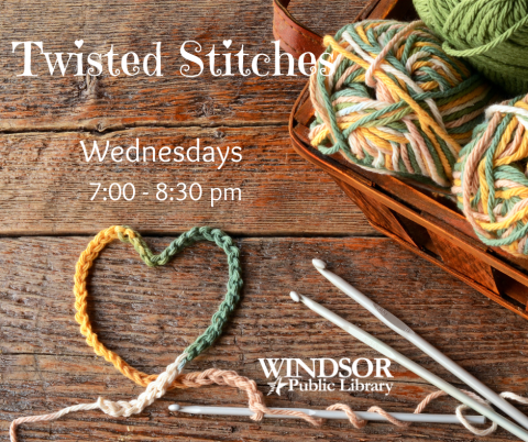 crochet hooks and yarn