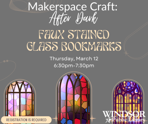Makerspace Craft After Dark Faux Stained Glass Bookmarks