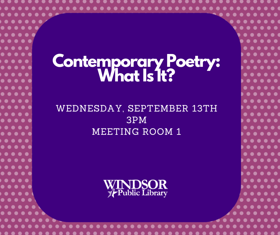 Contemporary Poetry: What Is It?