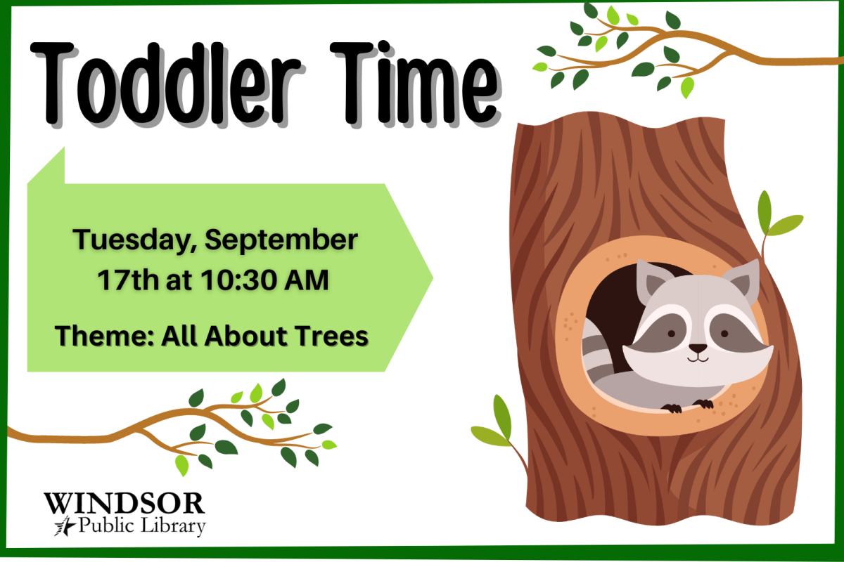 Toddler Time: Sept. 17th at 10:30 AM. Theme: All About Trees 