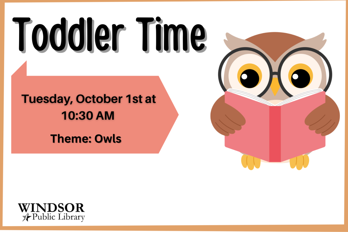 Toddler Time: October 1st at 10:30 AM. Theme: Owls