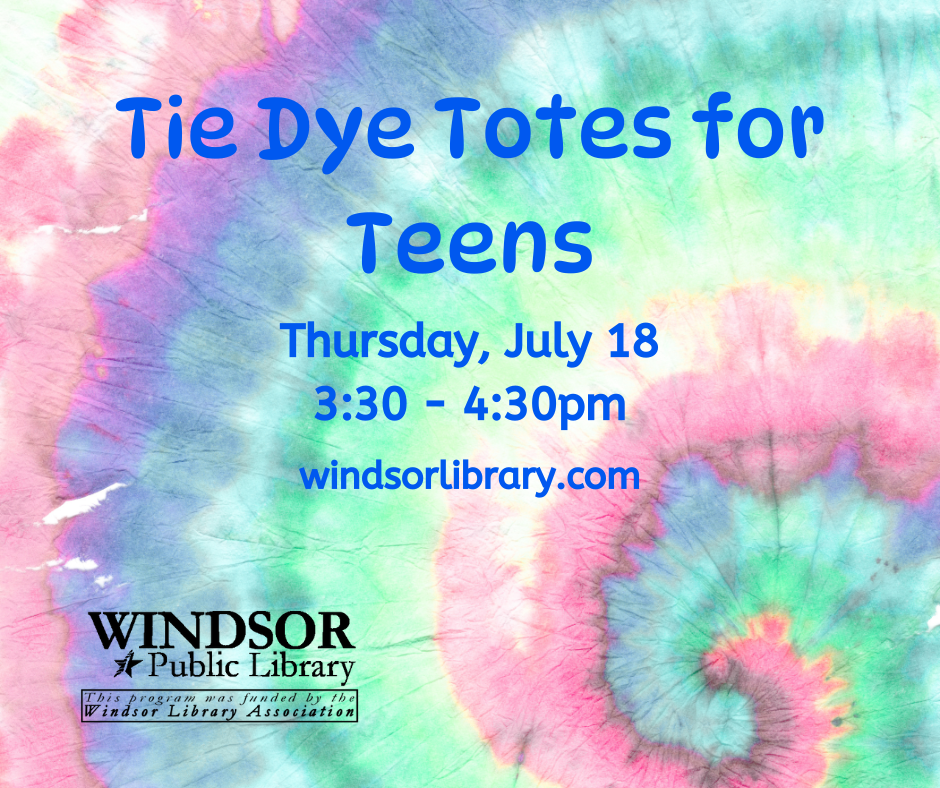 Tie Dye Totes for teens summer program