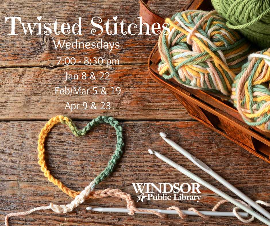 Twisted Stitches Crochet program on select Wednesdays