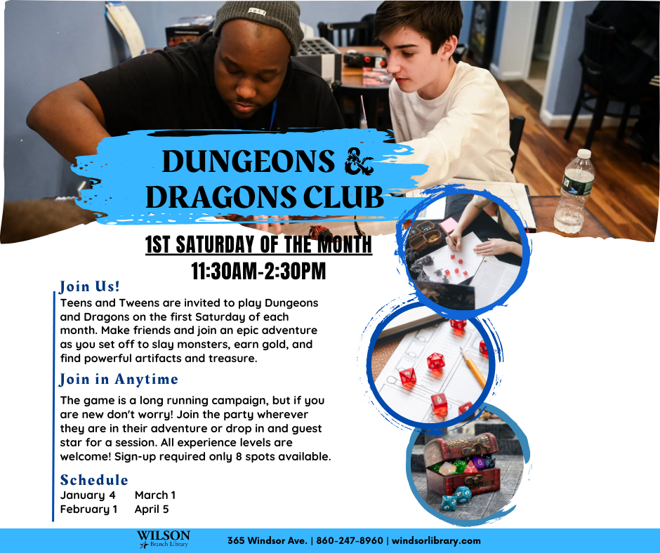Dungeons and Dragons Club for teens and tweens