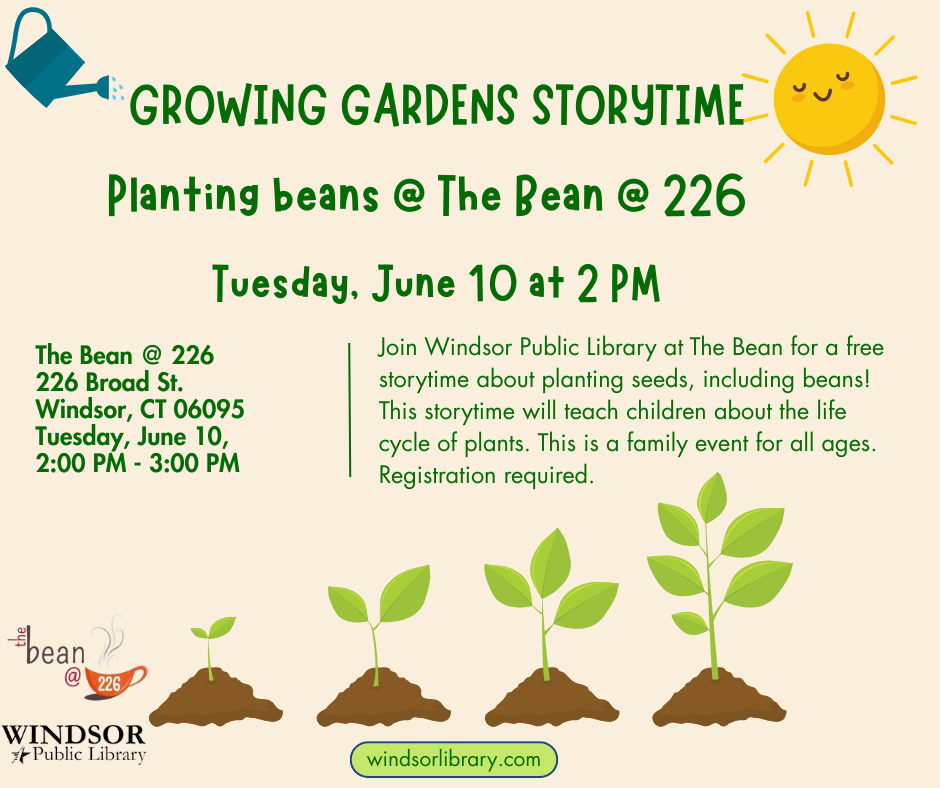 Growing Gardens Storytime at the Bean at 226
