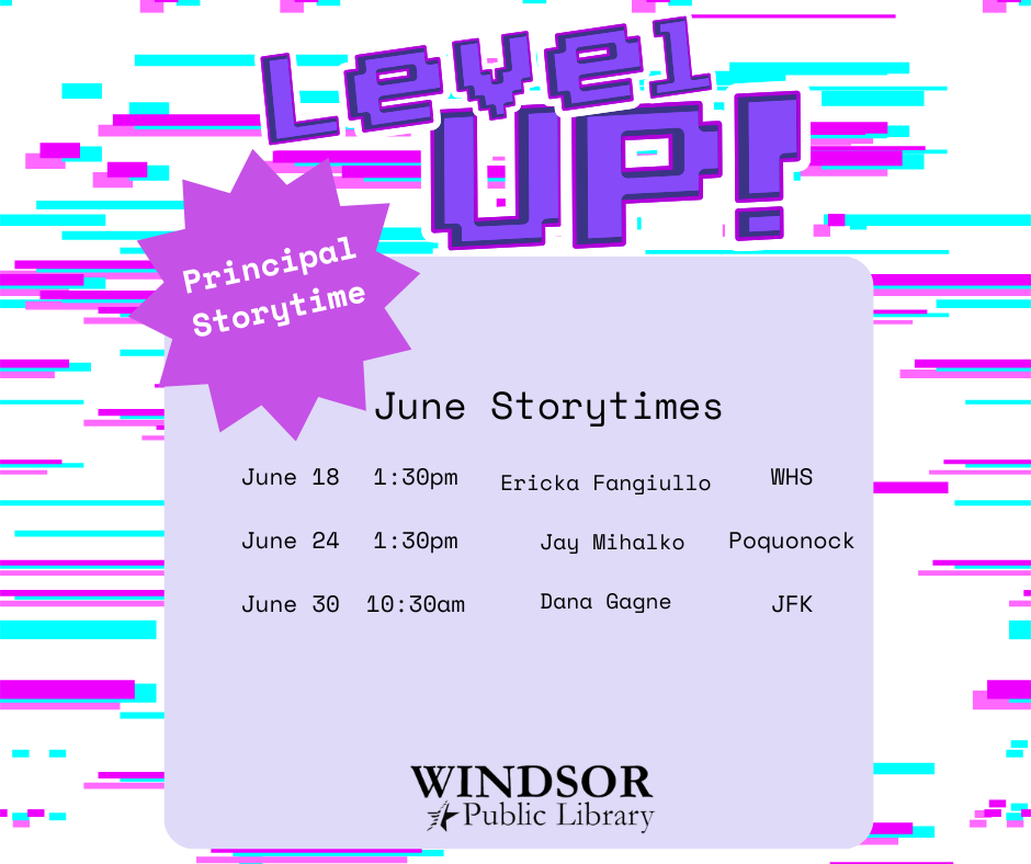 level up with principal storytimes june