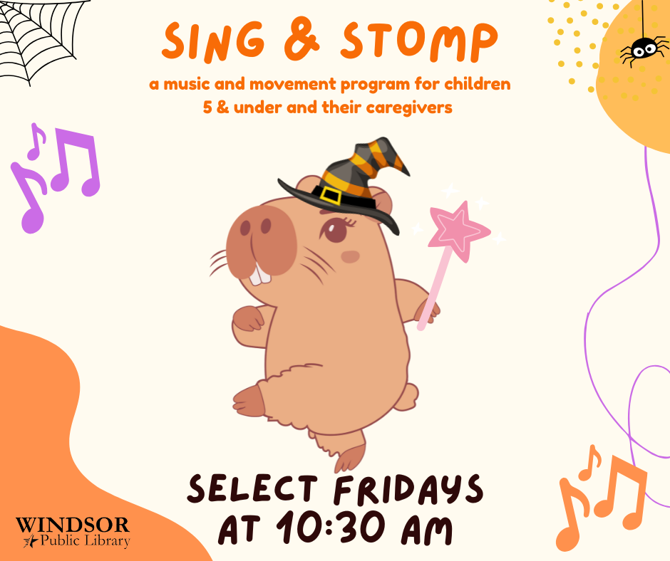 A Spooktacular Sing & Stomp on Friday, Oct 31st at 10:30 AM
