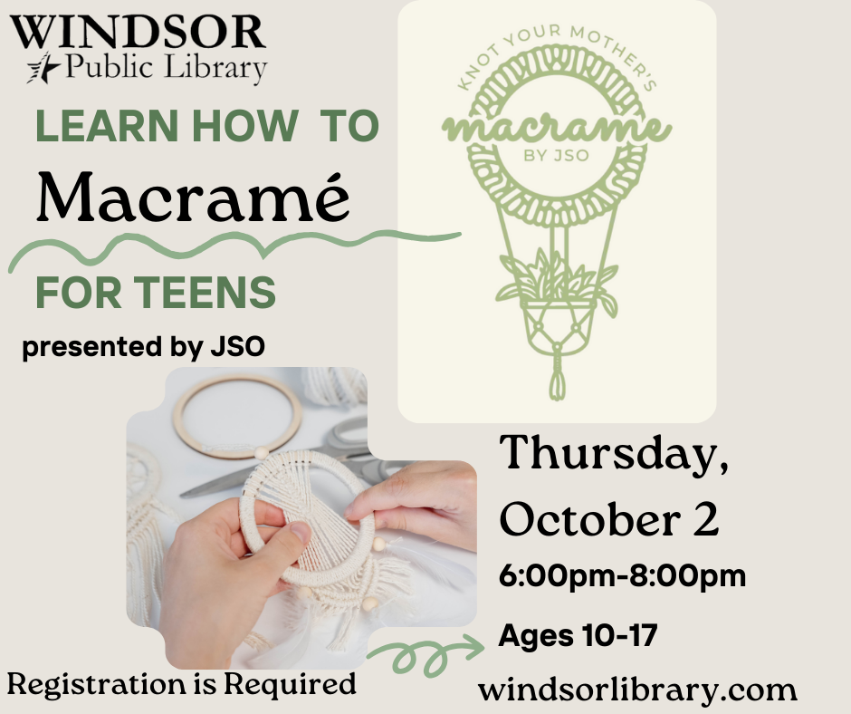 Learn to Macrame for teens by JSO